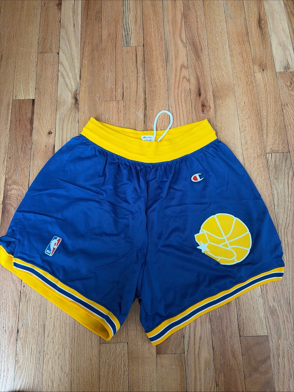 vintage 90s champion golden state warriors mesh shorts mens large 36-38